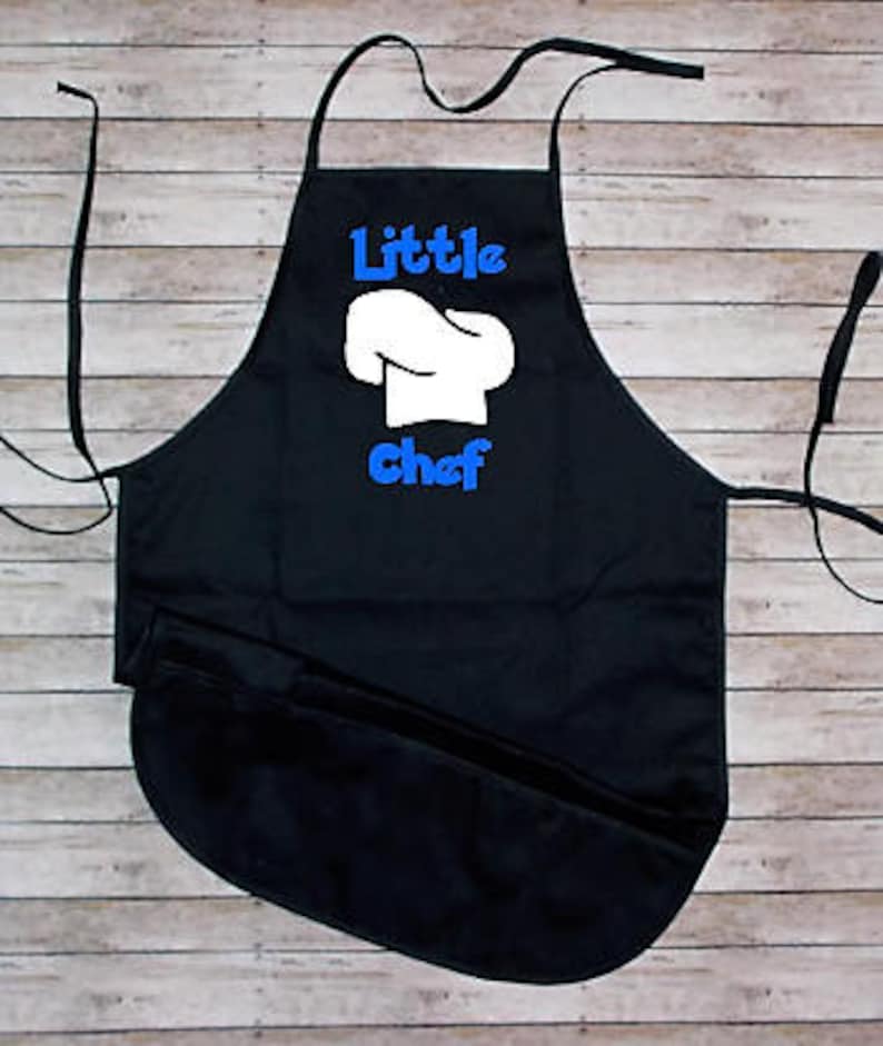 Kitchen Apron Little Chef Apron BakingCooking Attire Grill Apron Chef Apron Kids Apron Personalized Aprons Heat Transferred Vinyl