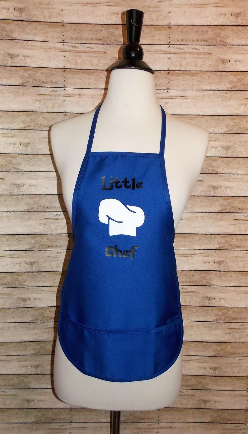 Kitchen Apron Little Chef Apron BakingCooking Attire Grill Apron Chef Apron Kids Apron Personalized Aprons Heat Transferred Vinyl