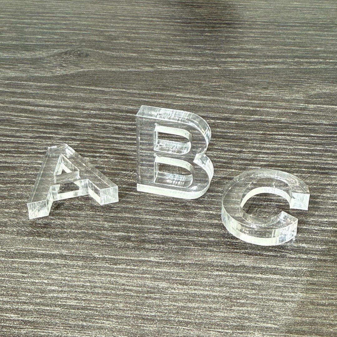 Clear 1/4in Acrylic Letters and Numbers Laser Cut Craft Supply Sign ...