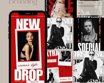 Animated Fashion Instagram Story Template, Modern Influencer (Digital Download)