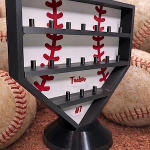 Expositor de Anéis de Campeonato de Beisebol - Com Base Opcional