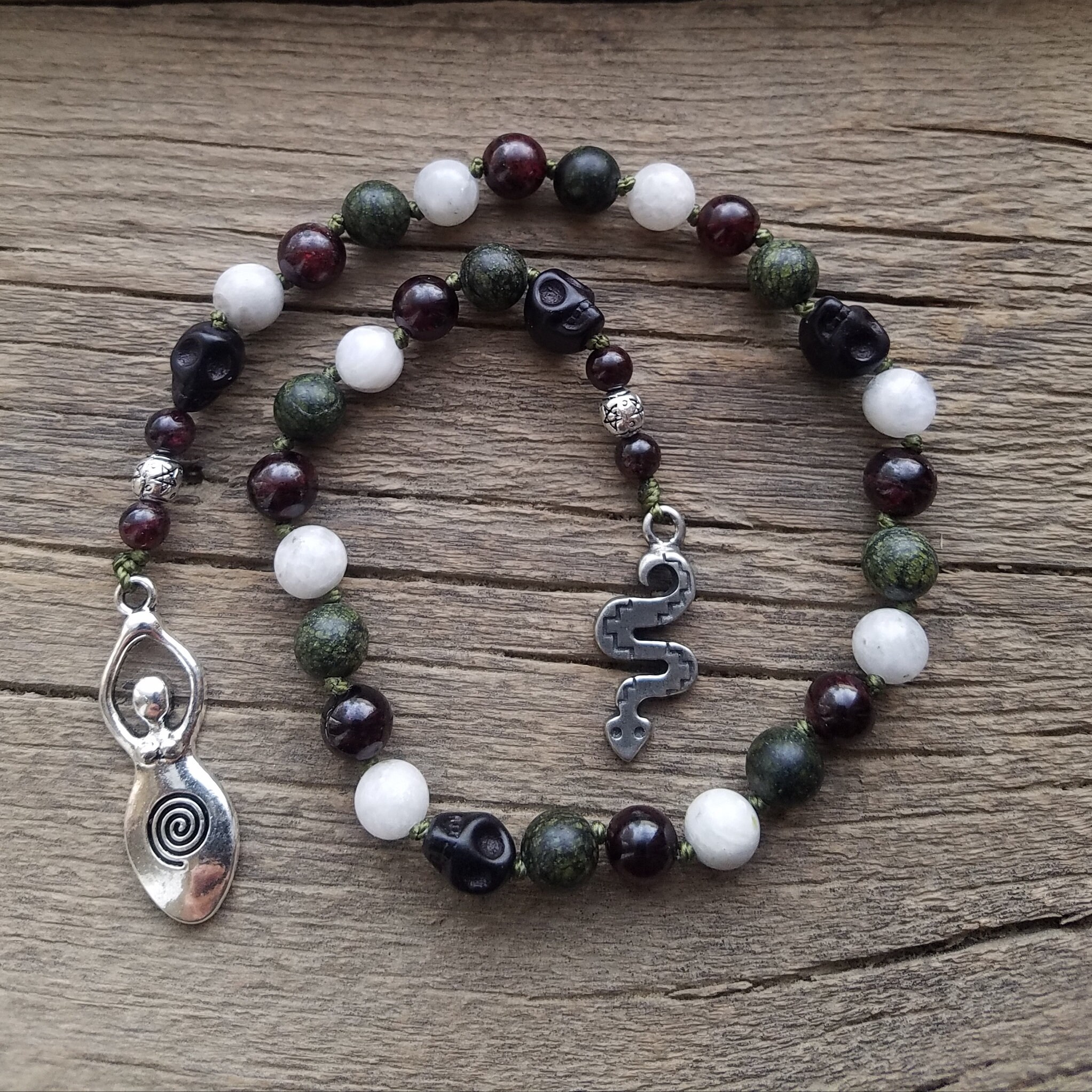 Lilith Pagan Prayer Beads Witches Ladder Meditation Beads Etsy