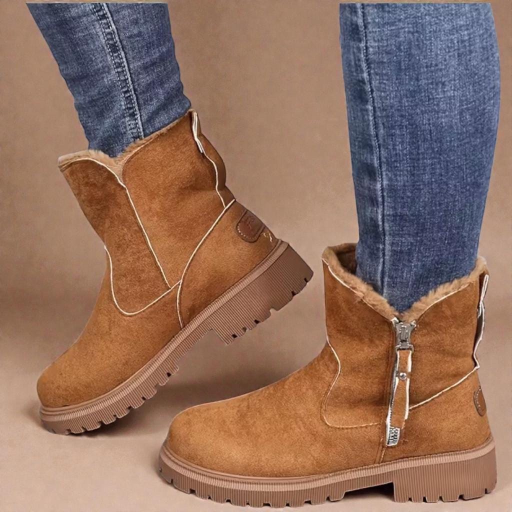 GEOX Bottes Junior Garçon Shaylax Fermeture Éclair Intérieure Jaune/Marron