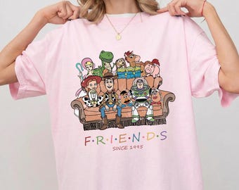 Disney Toy Story Vänner T-shirt, Retro Vänner Sedan 1995 T-shirt, Disney Familjesemester Matchande Disneyland Resa Klädpresent