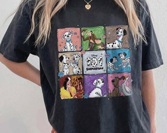 Disney 101 Dalmatiner-tröja, Cruella De Vil-skurkarna-tröja, retro Pongo och Perdita-tröja, 101 Dalmatiner-familjematchning, Disney Hundar-tröja