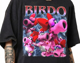 Vintage Birdo Pink Dinosaur Graphic Tee, Retro Video Game Apparel, Retro Epic Universe Shirt
