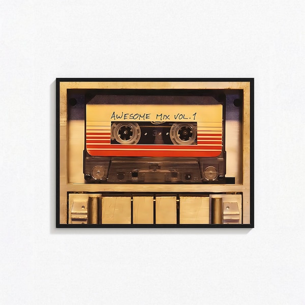 Guardians Of The Galaxy Poster, Vintage Movie Print, Marvel Movie Wall Art (Digital Download)