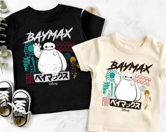 Vintage Disney Baymax och vänner-tröja, Big Hero 6-karaktärströja, Disney Baymax-tröja, Big Hero 6 Mickey & vänner-tröja, söt robottröja