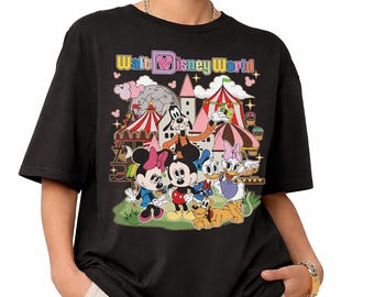 Vintage Walt Disney World Shirt, Retro 90’s Disney World Magic Kingdom Shirt, Mickey And Friends Shirt, Disney Family Trip Shirt