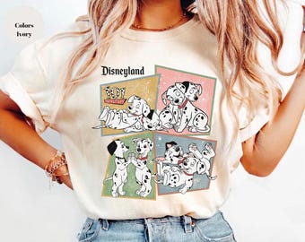 Retro 101 Dalmatiner Disneyland-tröja, Pongo Perdita valpfamiljeutflyktströja