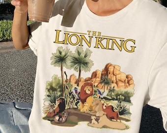 Lejonkungen 1994 Hakuna Matata Retro T-shirt, Disneyworld semesterresa T-shirt, Simba Timon Pumbaa T-shirt, Disney familj matchande Lejonkungen