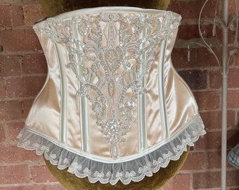 30” Peaches and cream underbust corset