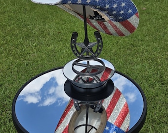 American Flag Rhinestone Cowgirl Hat