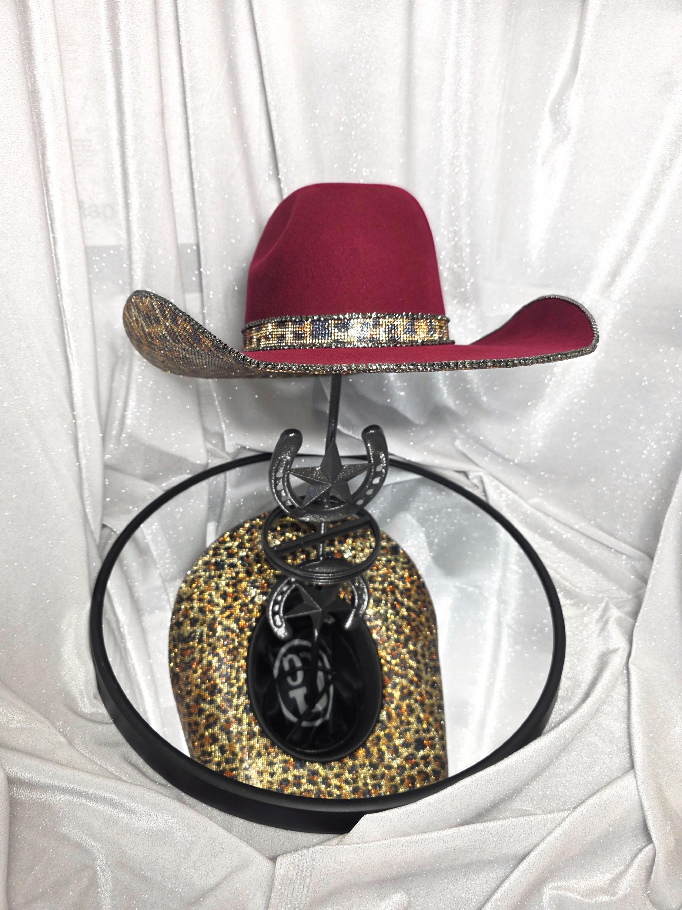 Bullhide Rodeo Cowgirl Hat Large Black Cheetah Animal Print Band Rhinestones Black Bullhide Cowboy Hats for Women for sale | eBay main image 4