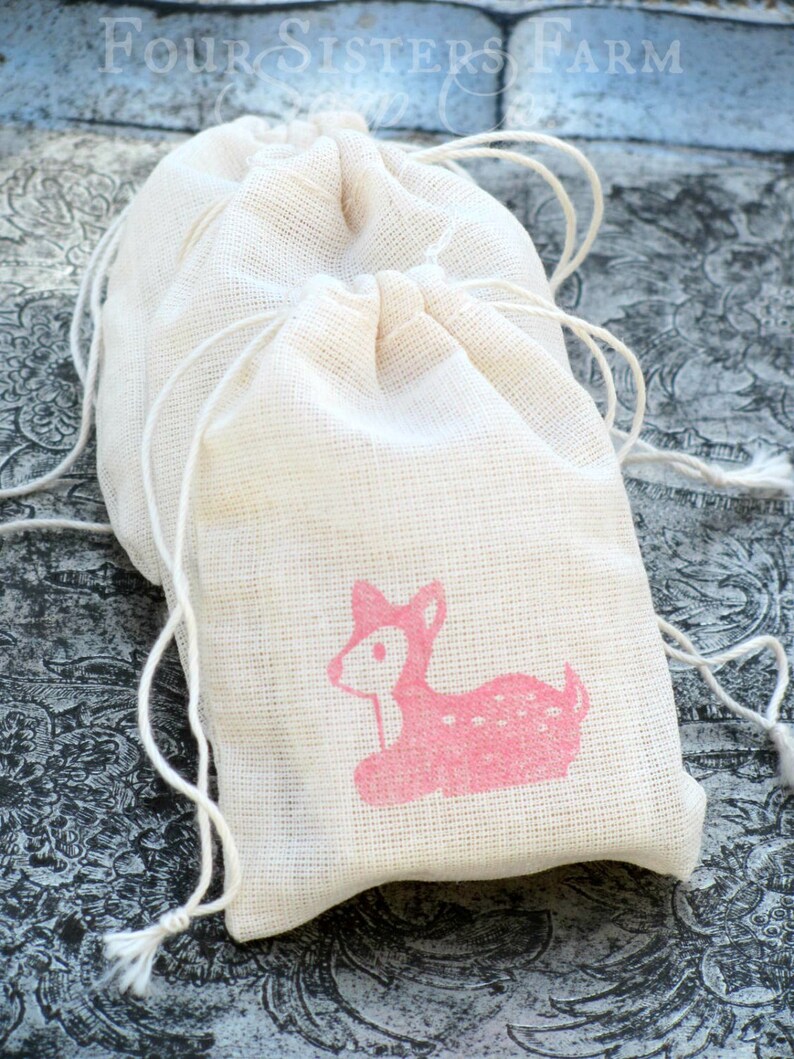 Deer Birthday Party Woodland Favors Pink Fawn Favors Woodland Birthday Woodland Birthday Favors