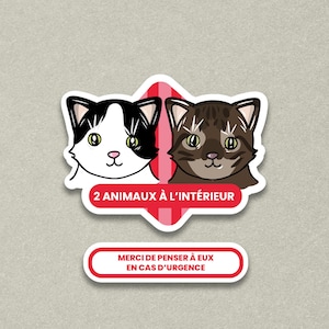 Stickers animaux urgence – Illustration personnalisée