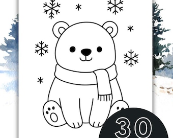 Christmas Coloring Pages, Christmas Coloring Book, Christmas Coloring Sheets, Winter Coloring Pages, Kids Christmas Coloring Pages, Winter