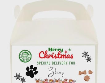 Regalo personalizado para perros en Navidad / Caja de Nochebuena / Regalo de Nochebuena para perros