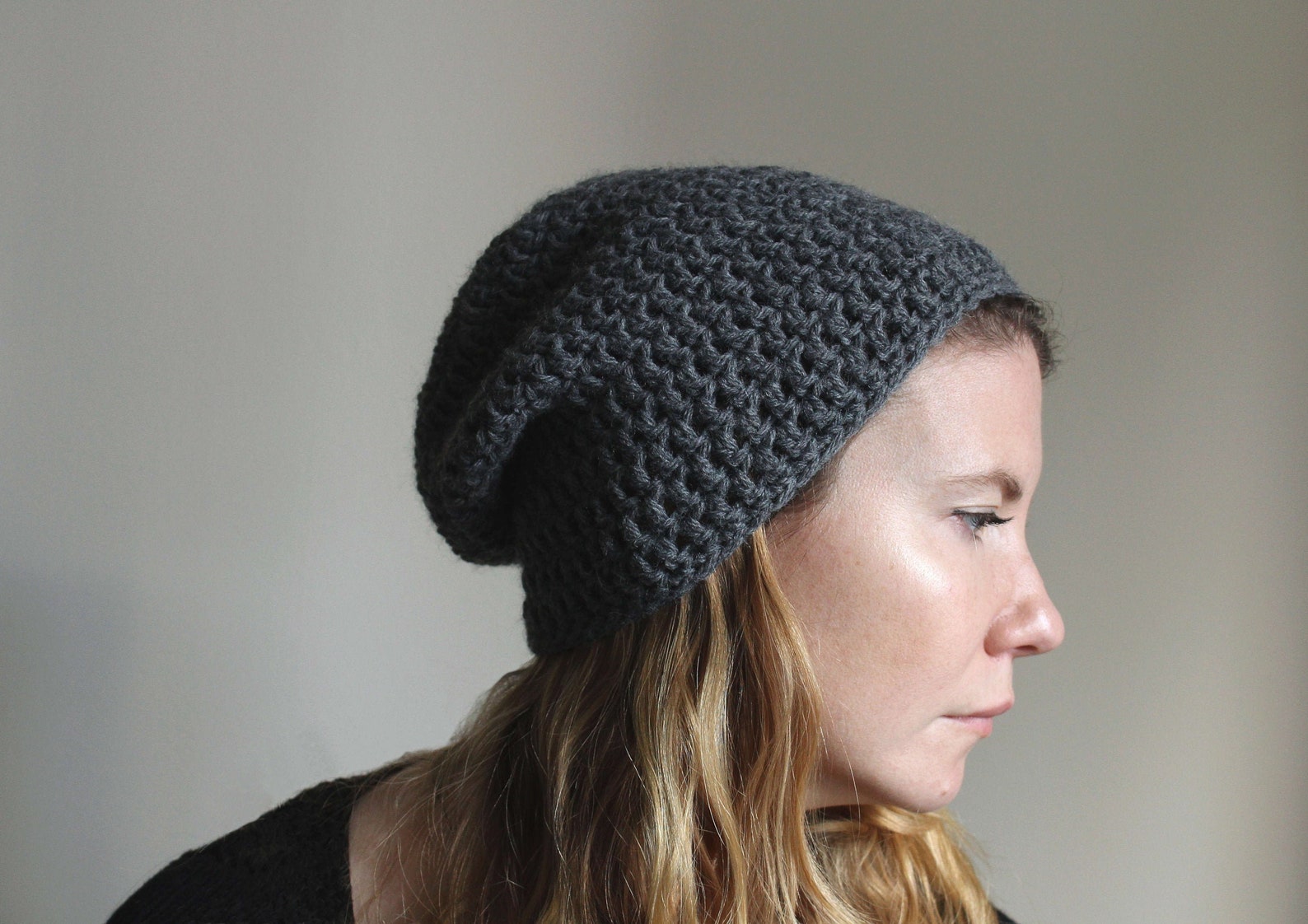 PATTERN ONLY Simple Men's Slouchy Beanie Crochet Etsy