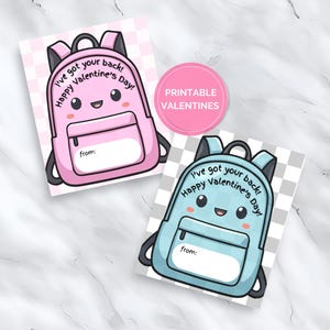 Brelok do plecaka z kartką walentynkową, do druku dla dzieci, Walentynki bez słodyczy, (do pobrania w wersji cyfrowej)