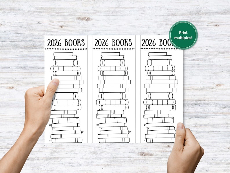 2026 Book Tracker Bookmark, Printable Bookmark, Reading Log Bookmark ...