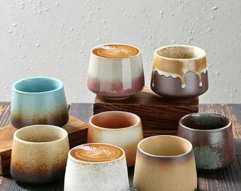 Handmade Japanese Ceramic Mug , Unique Glaze Coffee Cup , Decorative Pottery Gift