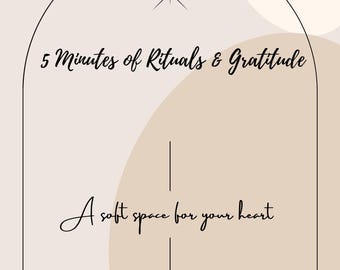 Journal de gratitude imprimable | Planificateur quotidien de pleine conscience pour prendre soin de soi (téléchargement numérique)