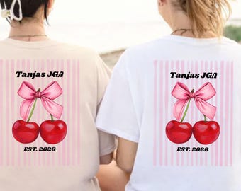JGA T-Shirt, Junggesellinnenabschied, Braut Shirt mit Name, JGA Geschenk, Gruppen T Shirt, Hochzeit, JGA T-Shirt Personalisiert, Team Bride