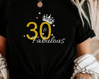 Personalisiertes Geburtstag T-Shirt Damen | 20 30 40 50 60 Geburtstag | Geschenk für Frau | Mit Jahr | Birthday Shirt