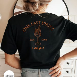 Camisa JGA personalizada Damen / Camisa Team Braut / Camiseta Braut / Traje Junggesellinnenabschied / JGA Geschenk Schwarz-Braut