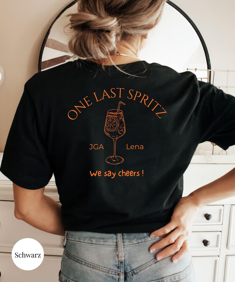 Camisa JGA personalizada Damen / Camisa Team Braut / Camiseta Braut / Traje Junggesellinnenabschied / JGA Geschenk Schwarz-Team