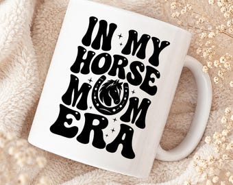 Pferdemama Tasse, Geschenk für Reiterin, Pferdefreundin oder Stallqueen, Retro Tasse für Pferdeliebhaberinnen, Pferdemama Kaffeebecher