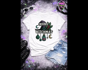 Merry Witchmas PNG | Witchy Christmas Design | Festive Magic Digital Download