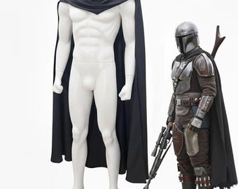 Mandalorianisch inspirierter Umhang |  Star Wars Din Djarin Cosplay Umhang | Kopfgeldjägerin Kostüm Accessoire