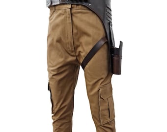 Cal Kestis Cosplay-byxor | Jedi Survivor läderbälte och hölsterset | Star Wars Jedi-outfit | Galactic Scoundrel Cosplay