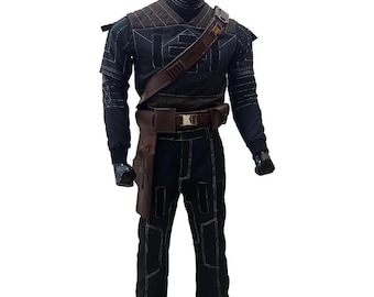 Din Djarin Mandalorian-cosplaykostuum | Volledige Beskar-pantserset met holsterriem en bandolier | Star Wars premiejager-outfit