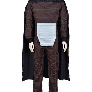 Din Djarin Mandalorian Cosplay Suit | Beskar Armor Costume | Star Wars Bounty Hunter Outfit with Cape & Holster Belt image 2