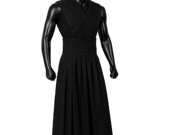 Qimir The Stranger Inspired 3-Piece Cosplay Set - Star Wars The Acolyte Sith Vest Pant & Belt Outfit