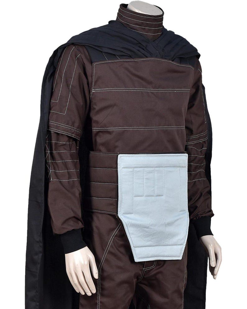 Din Djarin Mandalorian Cosplay Suit | Beskar Armor Costume | Star Wars Bounty Hunter Outfit with Cape & Holster Belt image 4