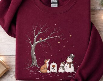 The Little Prince Sweatshirt Le Petit Prince Shirt Fox and Rose Book Lover Gift Classic Literature Christmas Version Cozy Reader Christmas
