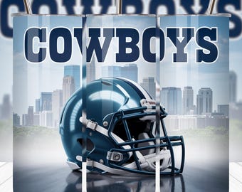 Top-Selling Cowboys 20oz Tumbler Wrap PNG | Football Mascot Sublimation Design for 20oz Skinny Tumblers | Digital Download