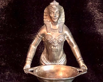 Vantine's Art Deco - Egyptian Bronze Incense Burner - Cleopatra Woman - No. 1272 - France 1920s