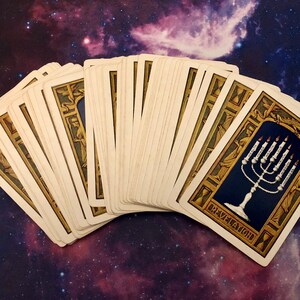 RARE Antique Fortune Telling Cards - Revelation no. 357x - Gold Edge with Ivory Box 1913 - First Edition - FULL DECK