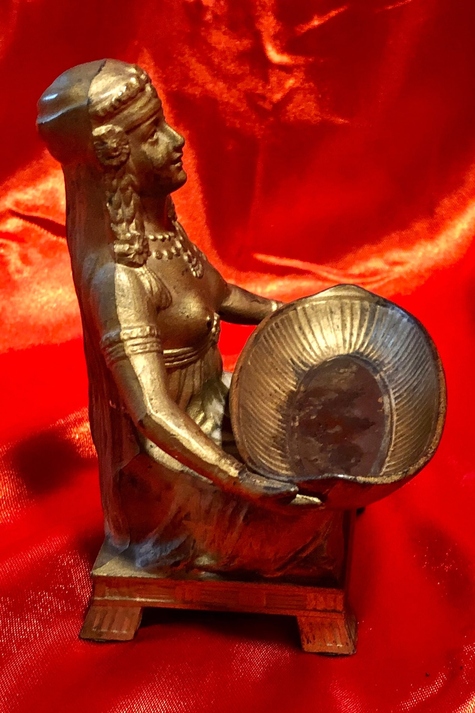 Antique Art Nouveau Bronze Egyptian Revival Egyptian Woman Etsy