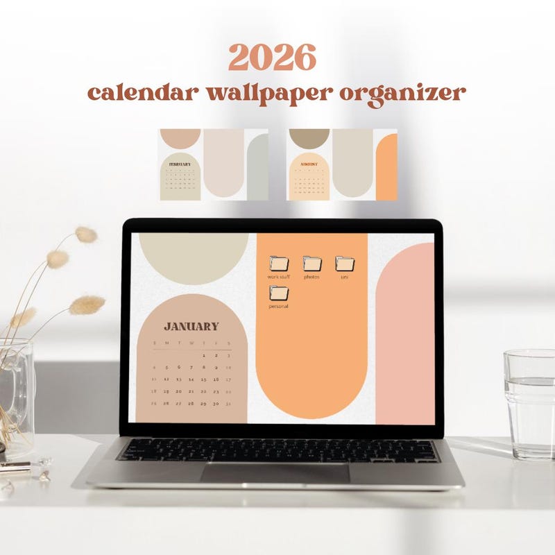 2026年カレンダー pc 壁紙 - Etsy 日本