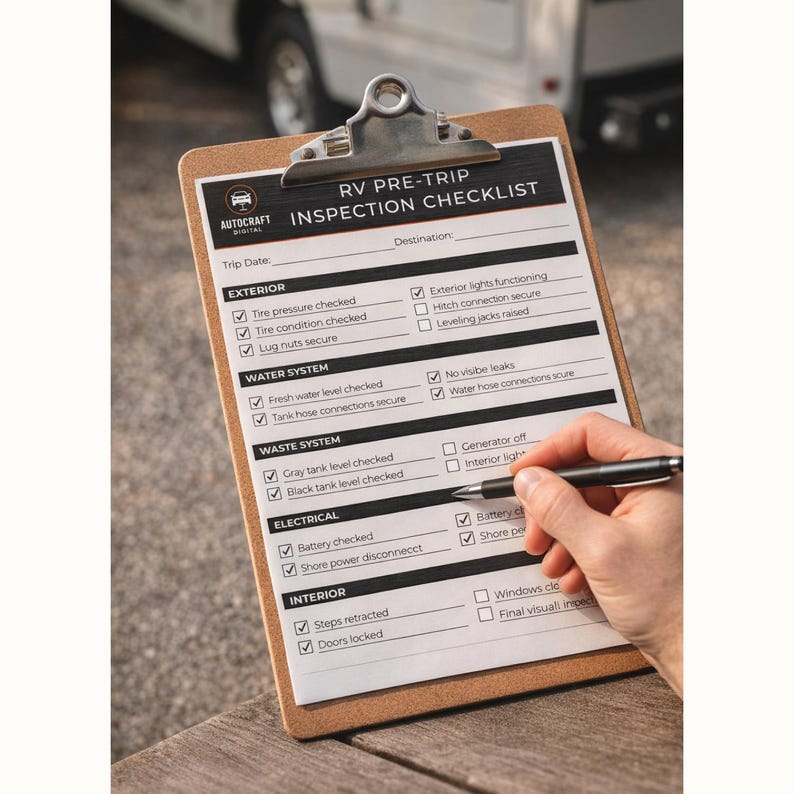 C Class Rv Inspection Sheet RV Pre Trip Inspection Checklist | Camper Safety & Setup Guide ...