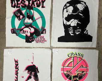 limited one off PUNK back patches 1 - 30 by addicted to chaos