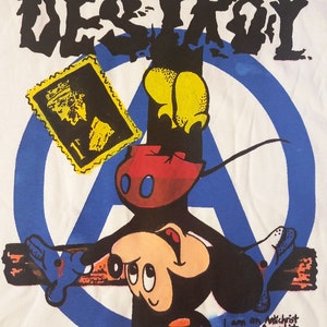 destroy (COLOR version) crucified mickey seditionaries shirt