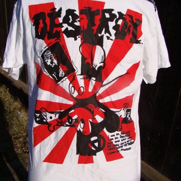 crucified MICK-E destroy shirt seditionaries style t-shirt by addicted to chaos rising sun