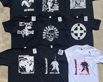 Nine PUNK shirts to choose from! By aDDICTED to cHAOS seditionaries